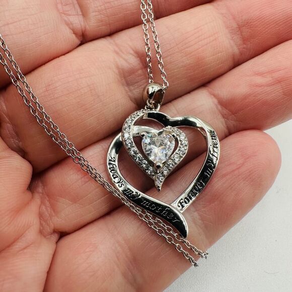 Mom Necklace "Always My Mother Forever My Friend", Sterling Silver - Picture 5 of 6